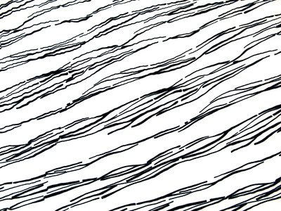 LINES FLOCK ON STRETCH NET WHITE