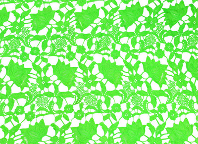 CLOVER ALLOVER LACE-FLUO GREEN  