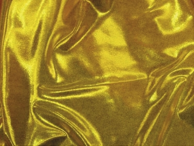 METALLIC DOT SHINE LYCRA GOLD ON YELLOW  