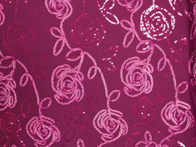 3D SEQUIN FLOWER TRAIL EMBROIDERY F-PINK